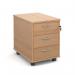 M25 3 Drawer Mobile Pedestal in Beech