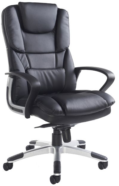 Palermo Leather Faced Executive Chair Black (DD)