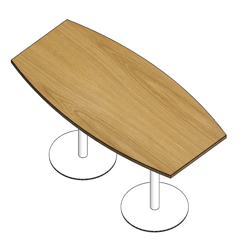 Avid Barrel Shape Boardroom Meeting Table Pedestal Base MFC