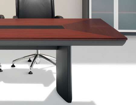 Avant Conference Table Veneer Black leather  2000x1100