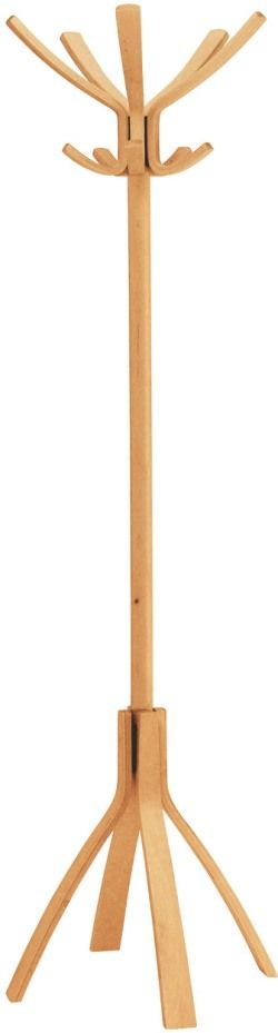Caf Hat & Coat Stand, Rotatable Head, Light Wood Finish