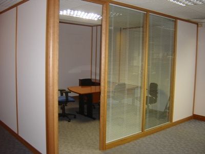 Partitioned Offices with Cherry Doors