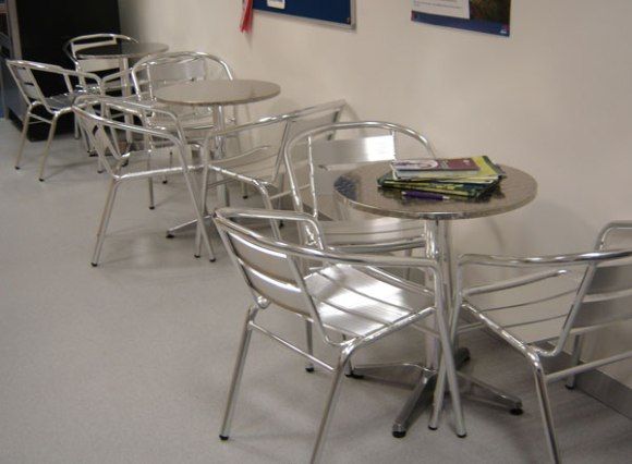 Aluminium Cafe Style Tables and Chairs Aluminium Cafe Style Tables and Chairs