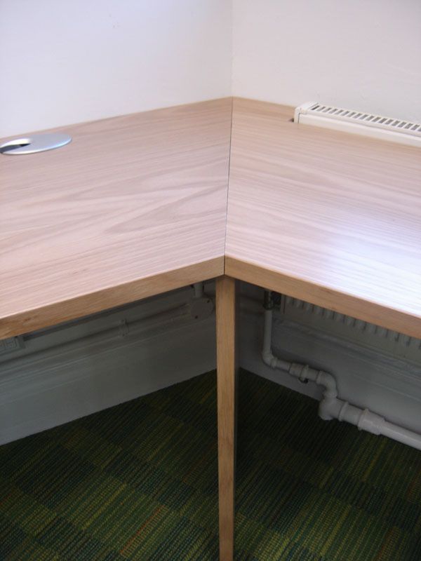 Mitred Worksurface and Support Leg