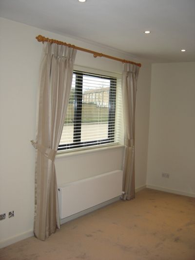 Dress Curtains - Wooden Venetian Blinds