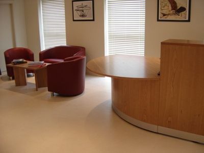 Venetian Blinds in Reception Area