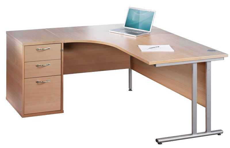 Corner Desk M25 including 3 Drawer Pedestal