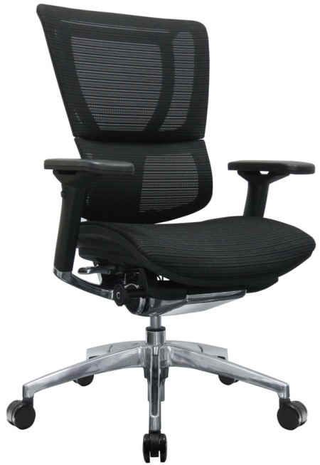 Mirus 2010 Ergonomic Chair Mesh/fabric Black Frame no H/rest