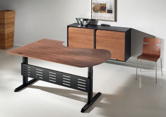 Walnut Height Adjustable Desk