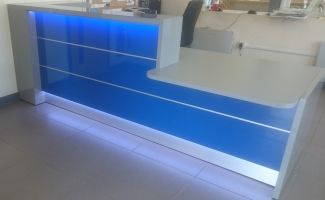 Montague Storage High Gloss Reception Desk (111)