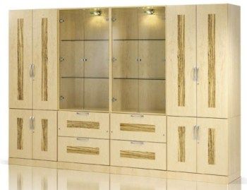 Contemporary Wood Veneer Storage Units