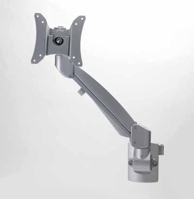 Free Flow Rail mounted Gas Monitor Arm Silver