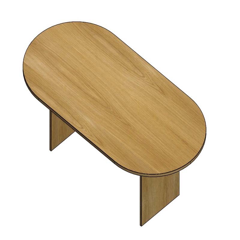 Avid D-End Wood Veneer Conference Meeting Table Panel Leg