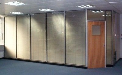 Venetian Blinds on Glazed Partitioning