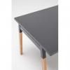  Ogi W Desk Anthracite Top with Anthracite and Wood Legs with Screen and Chair