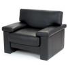 Taurus Single Seat Sofa in Std Black leather - view 3