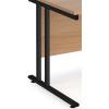 Narrow Rectangular Desk, Black Leg Frame Detail, M25 range