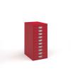 Bisley Multi-drawer Unit with 10 Drawers - Red