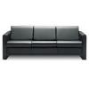 Aries Three Seat Sofa in Std Black leather - view 1
