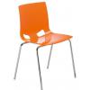 Orange Polypropylene Canteen Chair