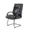 Derby Cantilever Visitors Chair, Black Faux Leather (DD) - view 3