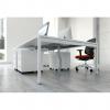   OGI Y Bench Desk with White Top and White Legs with Cable Management