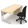Qore 2 Straight Desk, Cantilever Leg - view 1