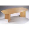 Barrel Shape Boardroom Table M25 2400x1200, Wood Legs - view 1