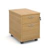 M25 2 Drawer Mobile Pedestal in Oak