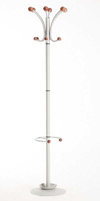 Coat/umbrella Stand Silver w/wooden fittings 12 coats 1840h