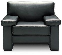 Taurus Single Seat Sofa in Std Black leather
