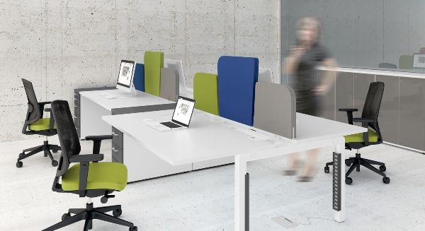 Modern White Desk Arrangement