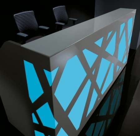 Blue Modern Reception Desk