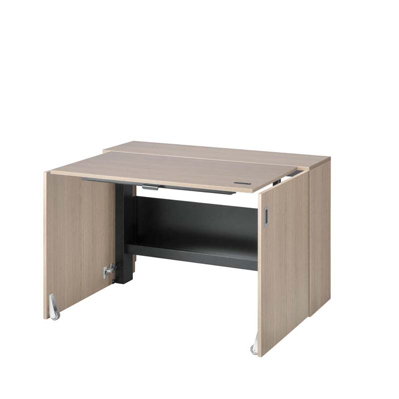 HomeFit© sit-stand workstation as a sit down desk